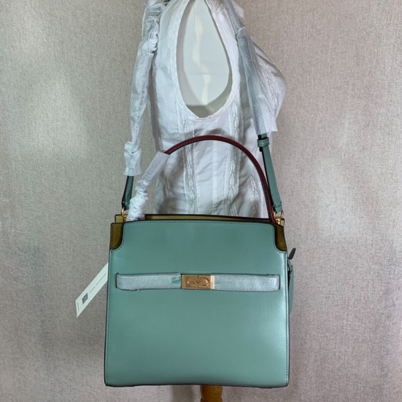 NEW Tory Burch Lee Radziwill Double Small Rivulet Leather Shoulder Bag/Satchel - Picture 8 of 14